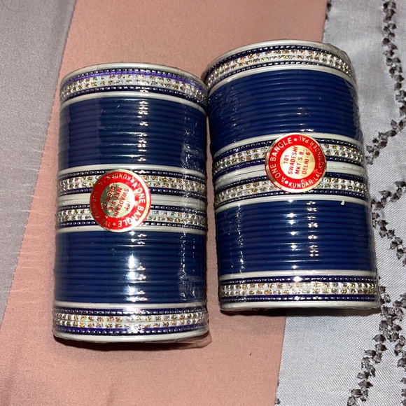 Navy Blue Bangles Set - Picture 2 of 2